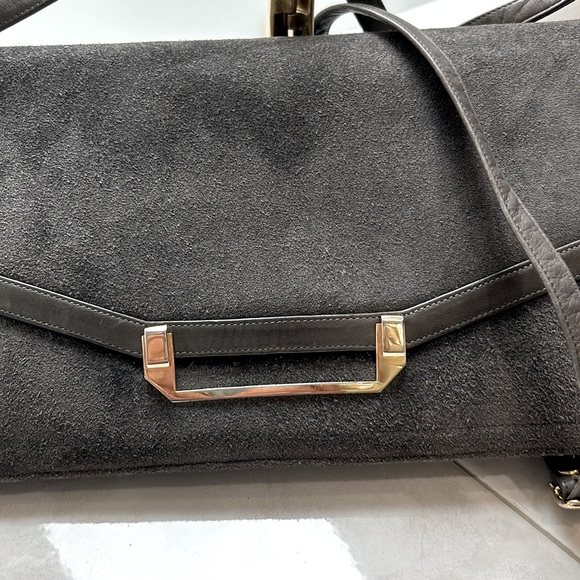 Susan Gail Vintage Gray Suede Convertible Strap Envelop Clutch Purse. EUC - Picture 3 of 10